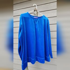 Woman Within Royal Blue Velvet Top